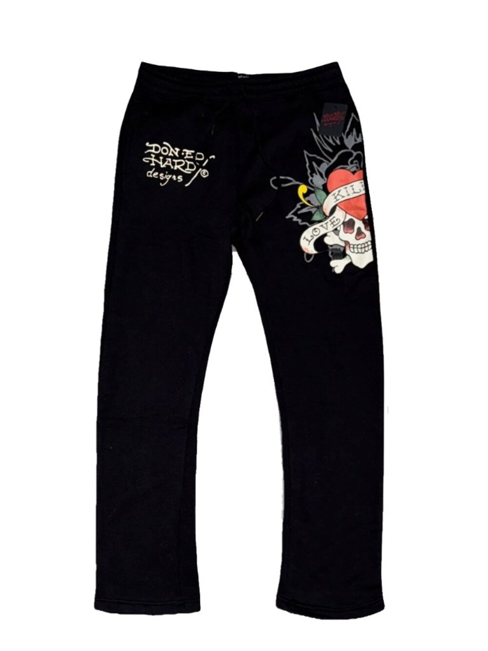 NWT ED By ED Hardy Men’s Skull Sweatpants Black Size 2X